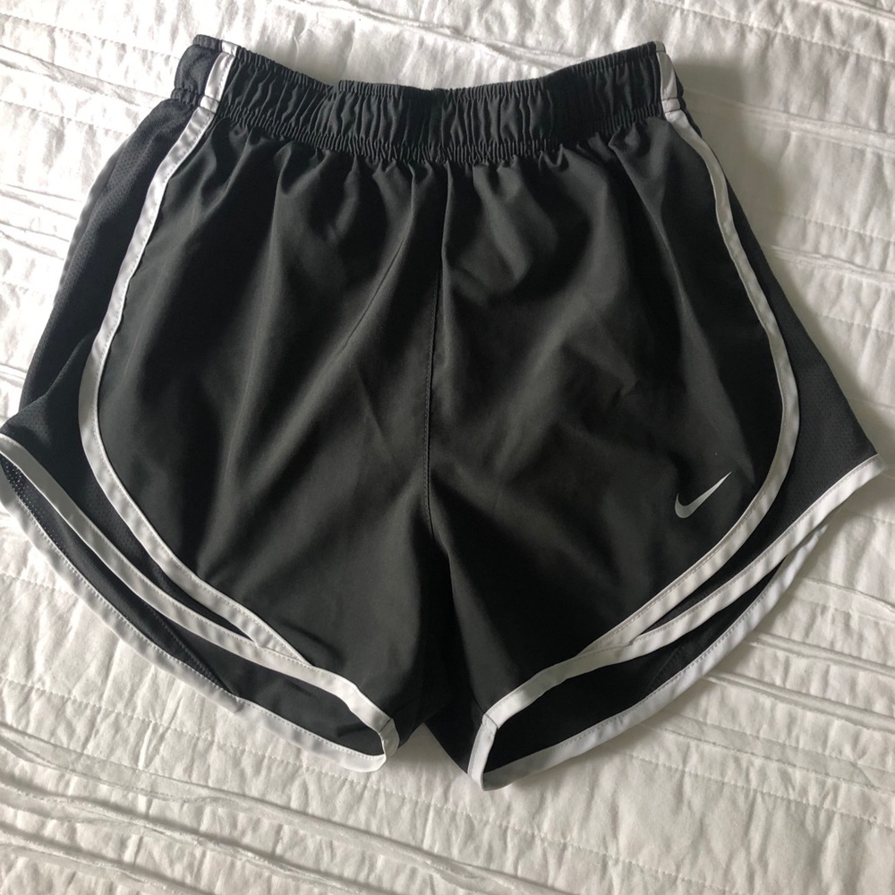 Gray/White Nike Tempo Running Shorts